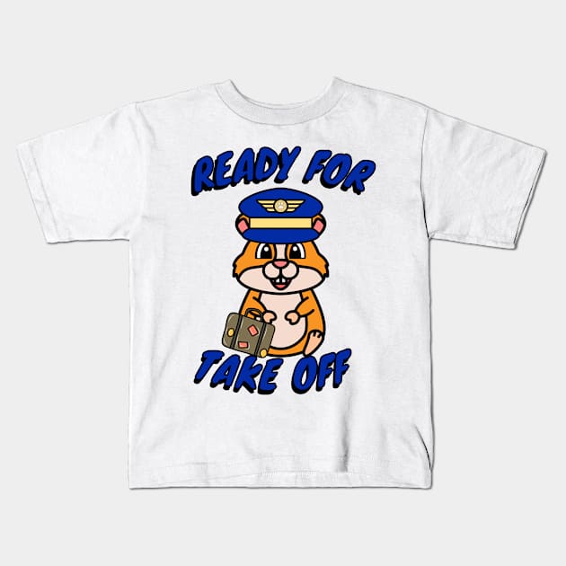 Pilot hamster is ready for take off Kids T-Shirt by Pet Station